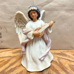 Homco Ceramic Angel with Mandolin